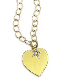 LARGE GOLD HEART PENDANT